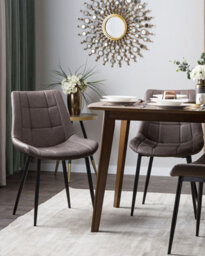 Beliani Set Of 2 Dining Chairs Melrose Ii Faux Leather Dark Brown - thumbnail 2