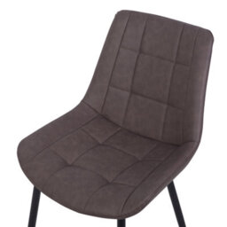Beliani Set Of 2 Dining Chairs Melrose Ii Faux Leather Dark Brown - thumbnail 8