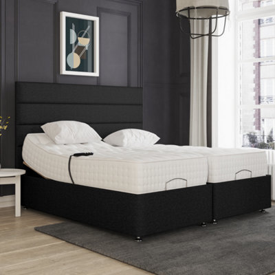 Ascot Adjustable Electric Bed Set Pocket Sprung Mattress Headboard 6Ft - image 1