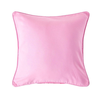 Homescapes Cotton Plain Pink Cushion Cover, 30 X 30 Cm - image 1
