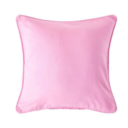 Homescapes Cotton Plain Pink Cushion Cover, 30 X 30 Cm