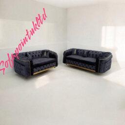 Ambassador Chesterfield Plush Velvet Black / 3+2 - thumbnail 4