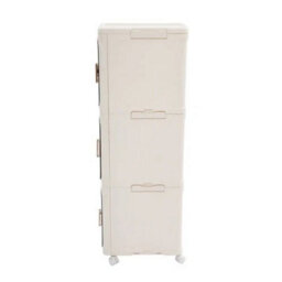 3-Tier Narrow Freestanding Bathroom Storage Cabinet With 4 Wheels - thumbnail 5
