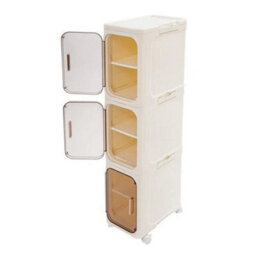 3-Tier Narrow Freestanding Bathroom Storage Cabinet With 4 Wheels - thumbnail 4