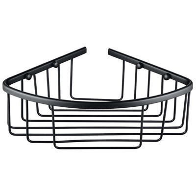 Plum&clay Solid Brass Single Corner Black Shower Basket - image 1