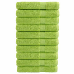 Berkfield Premium Towels Solund 10 Pcs Apple Green 100X200 Cm 600 Gsm
