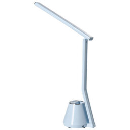 Beliani Led Desk Lamp With Pen Holder, 3 Cct Dimmer, Light Blue - Compact Office Lighting - thumbnail 2