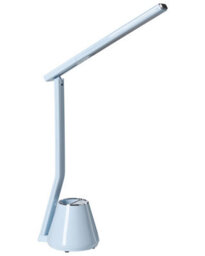 Beliani Led Desk Lamp With Pen Holder, 3 Cct Dimmer, Light Blue - Compact Office Lighting - thumbnail 3