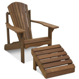 Walplus Furinno Tioman Hardwood Adirondack Patio Chair In Teak Oil, Natural - thumbnail 6