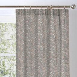 Appletree Roselle 100% Cotton Grey Fully Lined Pair Of Tab Top Curtains - thumbnail 2
