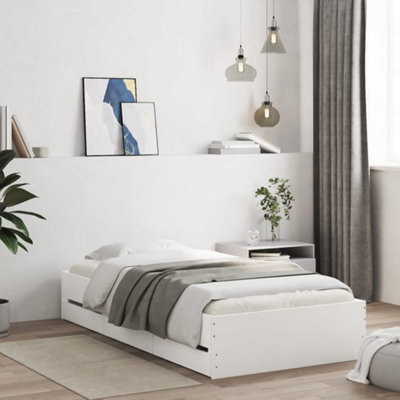 Berkfield Bed Frame With Drawers Without Mattress White 90X200 Cm - image 1