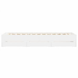 Berkfield Bed Frame With Drawers Without Mattress White 90X200 Cm - thumbnail 7