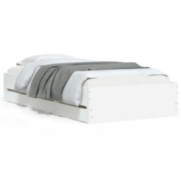 Berkfield Bed Frame With Drawers Without Mattress White 90X200 Cm - thumbnail 2