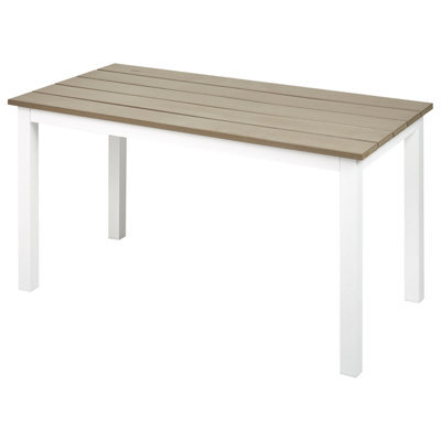 Beliani Garden Dining Table Messina 100 Cm 52 Cm White - image 1