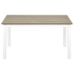 Beliani Garden Dining Table Messina 100 Cm 52 Cm White - thumbnail 4