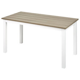 Beliani Garden Dining Table Messina 100 Cm 52 Cm White - thumbnail 1