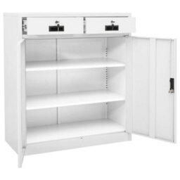 Walplus Office Cabinet White 90X40X102 Cm Steel - thumbnail 6