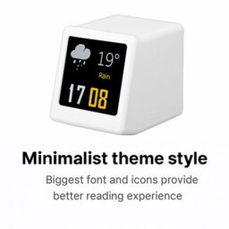 Led Dynamic Display, 1.54 Inch Ips Screen Weather Temperature Humidity Gif Animation Digital Clock,built In Network Server Orange - thumbnail 2