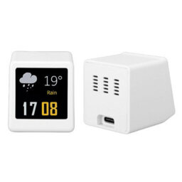 Led Dynamic Display, 1.54 Inch Ips Screen Weather Temperature Humidity Gif Animation Digital Clock,built In Network Server Orange - thumbnail 8