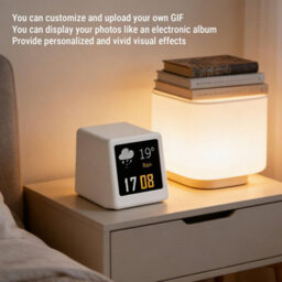 Led Dynamic Display, 1.54 Inch Ips Screen Weather Temperature Humidity Gif Animation Digital Clock,built In Network Server Orange - thumbnail 6