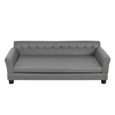 Large Dog Sofa Couch Luxury Comfy Microfiber Leather Cloth Pet Cat Sofa Mattress L - 96 X 70Cm - image 1
