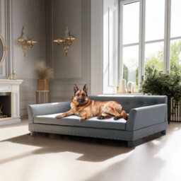 Large Dog Sofa Couch Luxury Comfy Microfiber Leather Cloth Pet Cat Sofa Mattress L - 96 X 70Cm - thumbnail 3