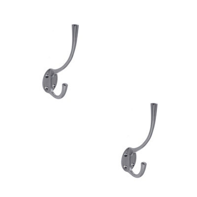 Loops 2 Pack Elegant Solid Brass Hat And Coat Hook In Dark Bronze Finish - 142mm - Wall Mounted Clothing Hook - image 1