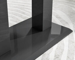 Furniturebox Uk Imperia 6 Black Dining Table And 6 Navy Velvet Milan Black Leg Chairs - thumbnail 6