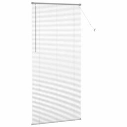 Berkfield Window Blind With Curtains Manual Silver Aluminium - thumbnail 6