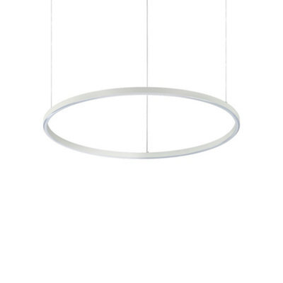 Ideal Lux Oracle Integrated Led Circle Ceiling Pendant Lamp 1 Light White 3000K - image 1