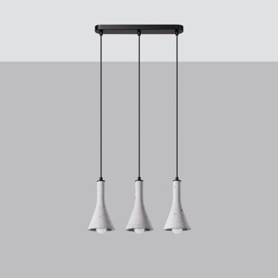Luminosa Lighting Luminosa Rea Modern Bar Pendant Ceiling Light Concrete 3X E14 - image 1