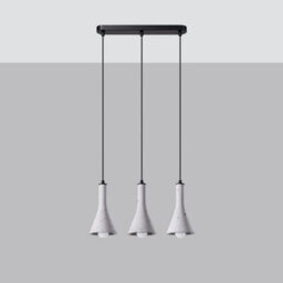Luminosa Lighting Luminosa Rea Modern Bar Pendant Ceiling Light Concrete 3X E14 - thumbnail 1