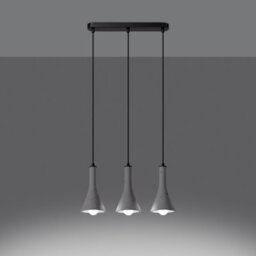 Luminosa Lighting Luminosa Rea Modern Bar Pendant Ceiling Light Concrete 3X E14 - thumbnail 2