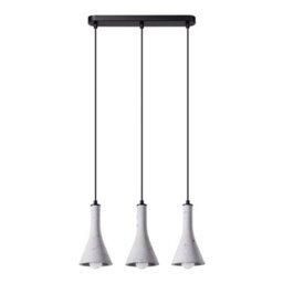 Luminosa Lighting Luminosa Rea Modern Bar Pendant Ceiling Light Concrete 3X E14 - thumbnail 3