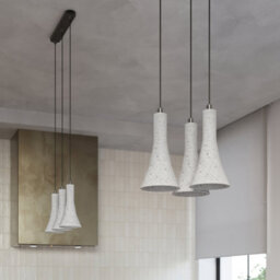 Luminosa Lighting Luminosa Rea Modern Bar Pendant Ceiling Light Concrete 3X E14 - thumbnail 7