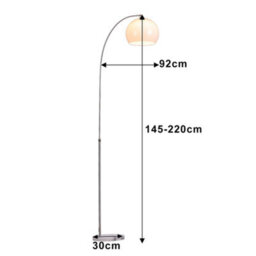 Living And Home Modern Arched Floor Lamp With Marble Base Bedroom Living Room Reading Light Adjustable Hight - thumbnail 3