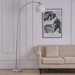 Living And Home Modern Arched Floor Lamp With Marble Base Bedroom Living Room Reading Light Adjustable Hight - thumbnail 2
