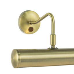 Happy Homewares Classic Traditional Picture Wall Light In Antique Brass With Switch Button - thumbnail 3
