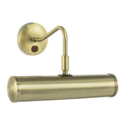 Happy Homewares Classic Traditional Picture Wall Light In Antique Brass With Switch Button - thumbnail 1