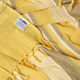 Homescapes Cotton Morocco Striped Yellow Throw, 255 X 360 Cm - thumbnail 8