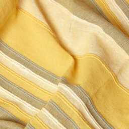 Homescapes Cotton Morocco Striped Yellow Throw, 255 X 360 Cm - thumbnail 4