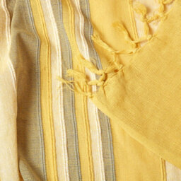 Homescapes Cotton Morocco Striped Yellow Throw, 255 X 360 Cm - thumbnail 5