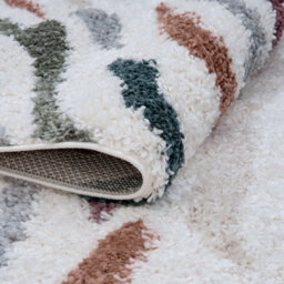 The Rugs Moodi Shaggy Multicolour Tidecrest Rug Runner Abstract Thick High Pile For Living Rooms, Bedrooms, Hallways, Kitchens - thumbnail 4