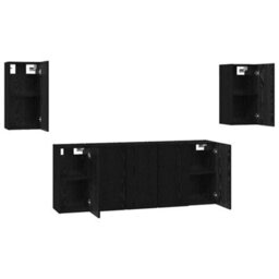 Berkfield Tv Cabinet 7 Pcs Black Oak 30.5 X 30 X 60 Cm Engineered Wood - thumbnail 6