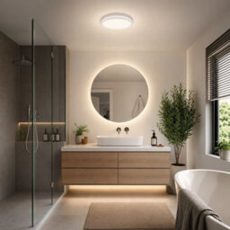 Briloner Led Ceiling Light 18W 2400Lm Ip44 Ultra Slim Bathroom Lamp - 29 Cm White - thumbnail 1