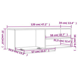 Vidaxl Tv Cabinet Grey Sonoma 120X34X37 Cm Engineered Wood - thumbnail 9