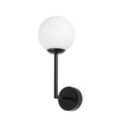 Luminosa Lighting Luminosa Gala Black Globe Wall Lamp Ip44 - thumbnail 1