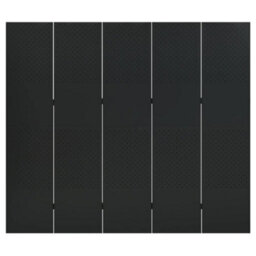 Vidaxl 5-Panel Room Divider Black 200X180 Cm Steel Room Dividers - thumbnail 2
