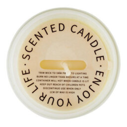 Living And Home Long-Lasting English Pear And Freesia Scented Natural Soy Wax Candle In White Glass Jar - thumbnail 6