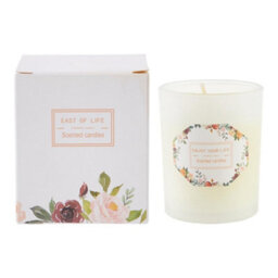Living And Home Long-Lasting English Pear And Freesia Scented Natural Soy Wax Candle In White Glass Jar - thumbnail 5